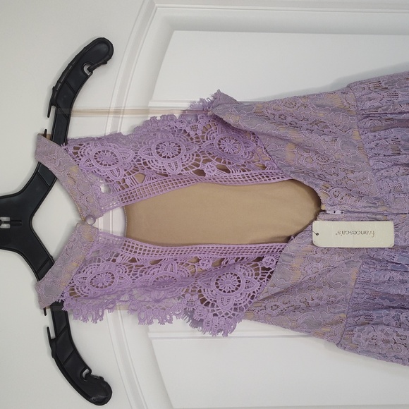 Francesca's Lace Lilac Dress - Picture 7 of 11